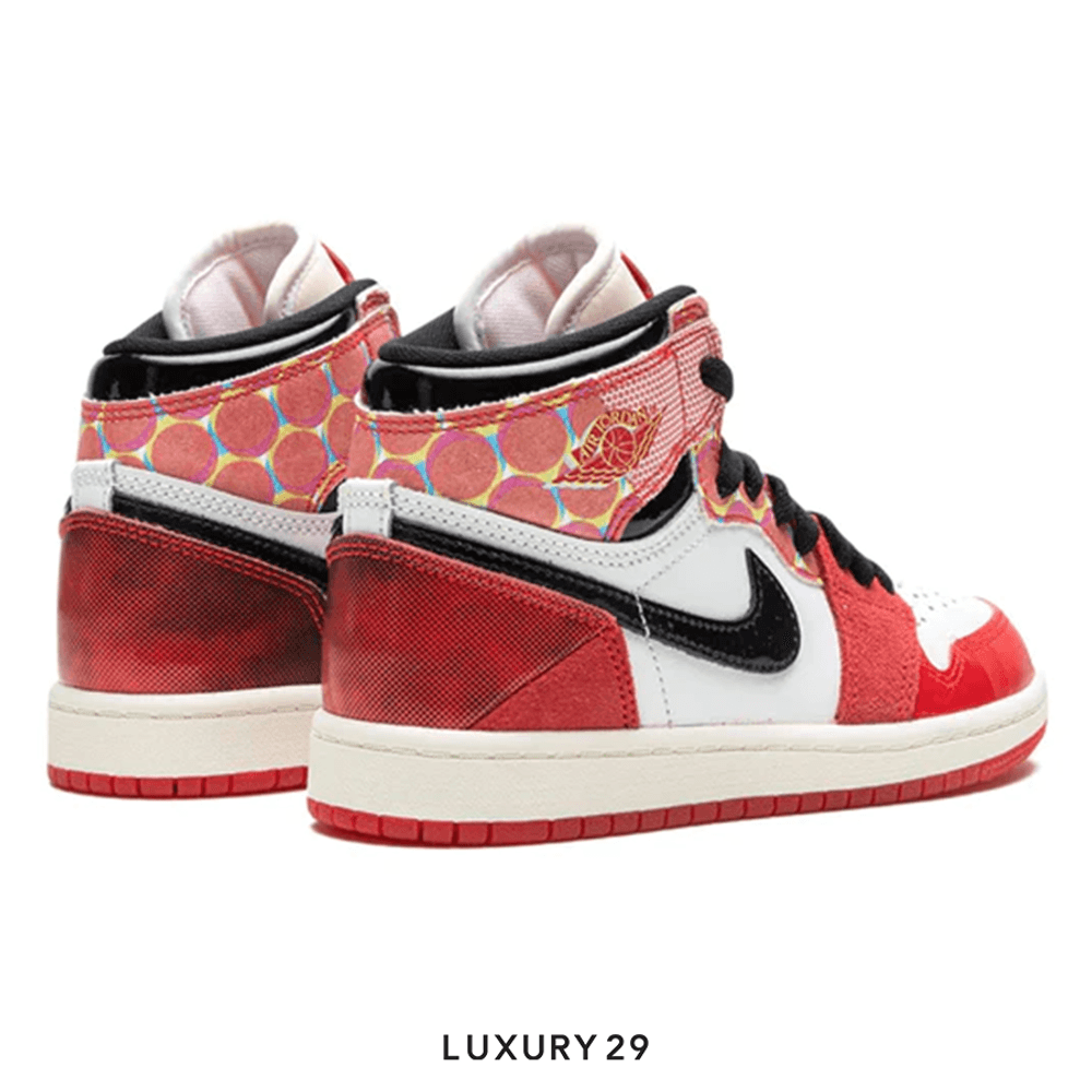 Nike Jordan 1 Retro High OG Spider-Man Across The Spider-Verse (GS)(36.5, Red)