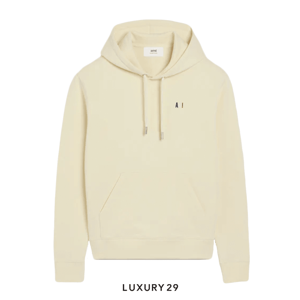 Ami Bleu Blanc Rouge Hoodie OFF WHITE(M, White)
