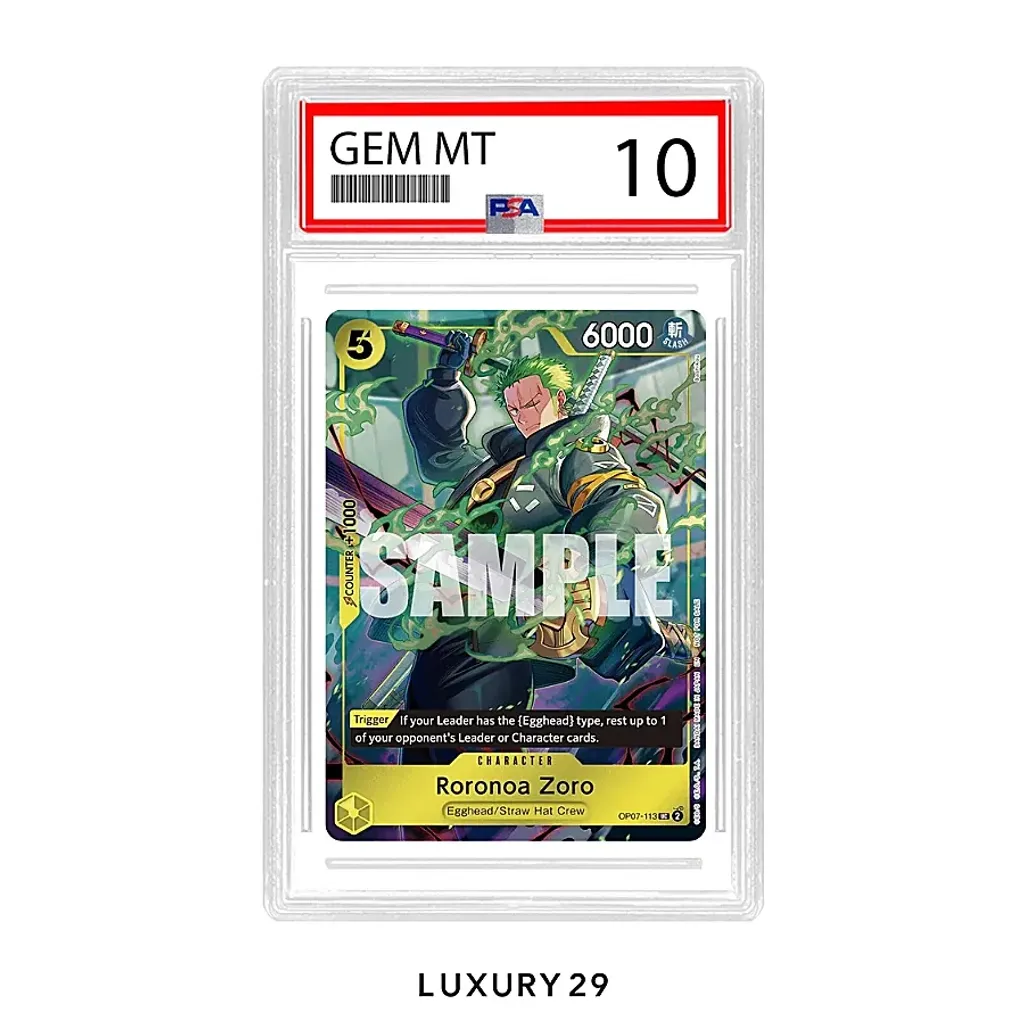 One Piece Promotion Cards Roronoa Zoro (One Piece Day Dallas 2025) (PSA10)(Small, Green)