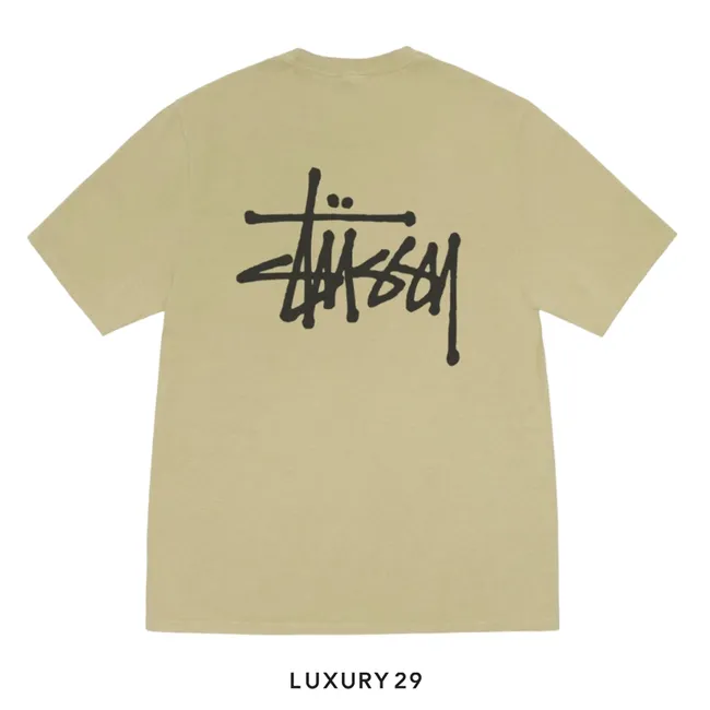 STUSSY BASIC STUSSY TEE PIGMENT DYED ELM