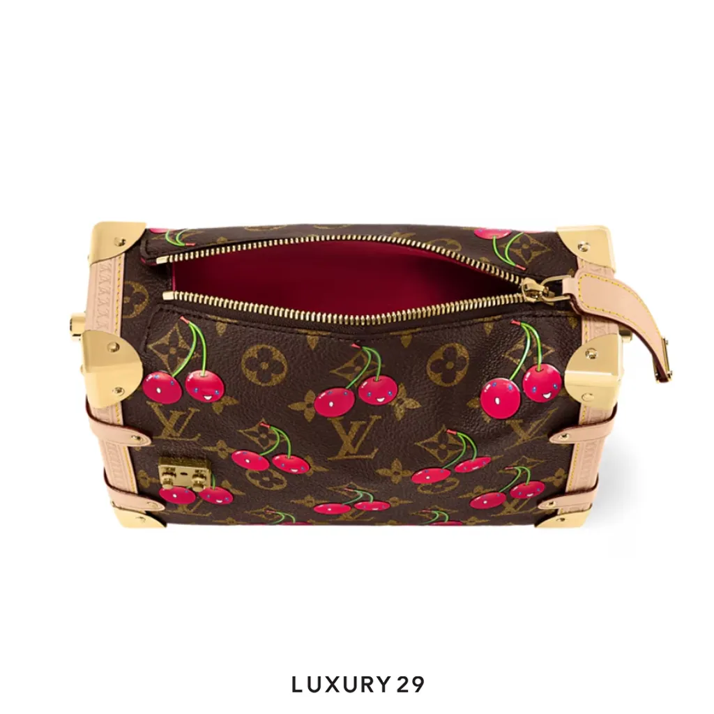 Louis Vuitton LV x TM - Side Trunk MM Bag Monogram cherry canvas Brown(Small, Brown)