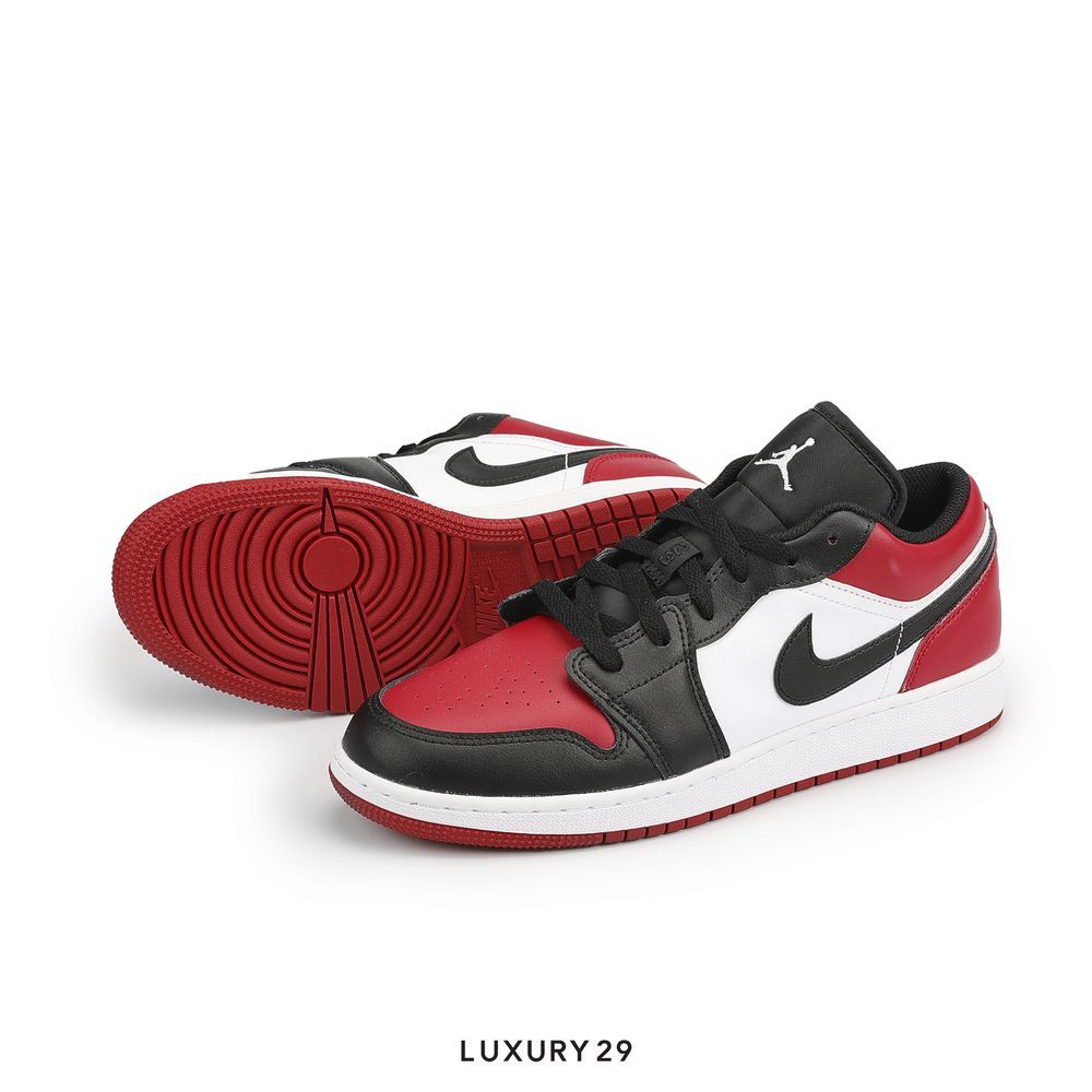 Nike Air Jordan 1 Low Bred Toe(41, Red)