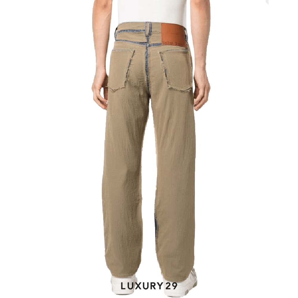 Palm Angels ripstop straight-leg trousers(M, Brown)