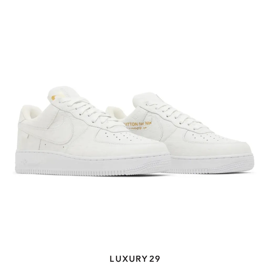 Louis Vuitton LV Nike Air Force 1 Low By Virgil Abloh White(M)(41.5, White)