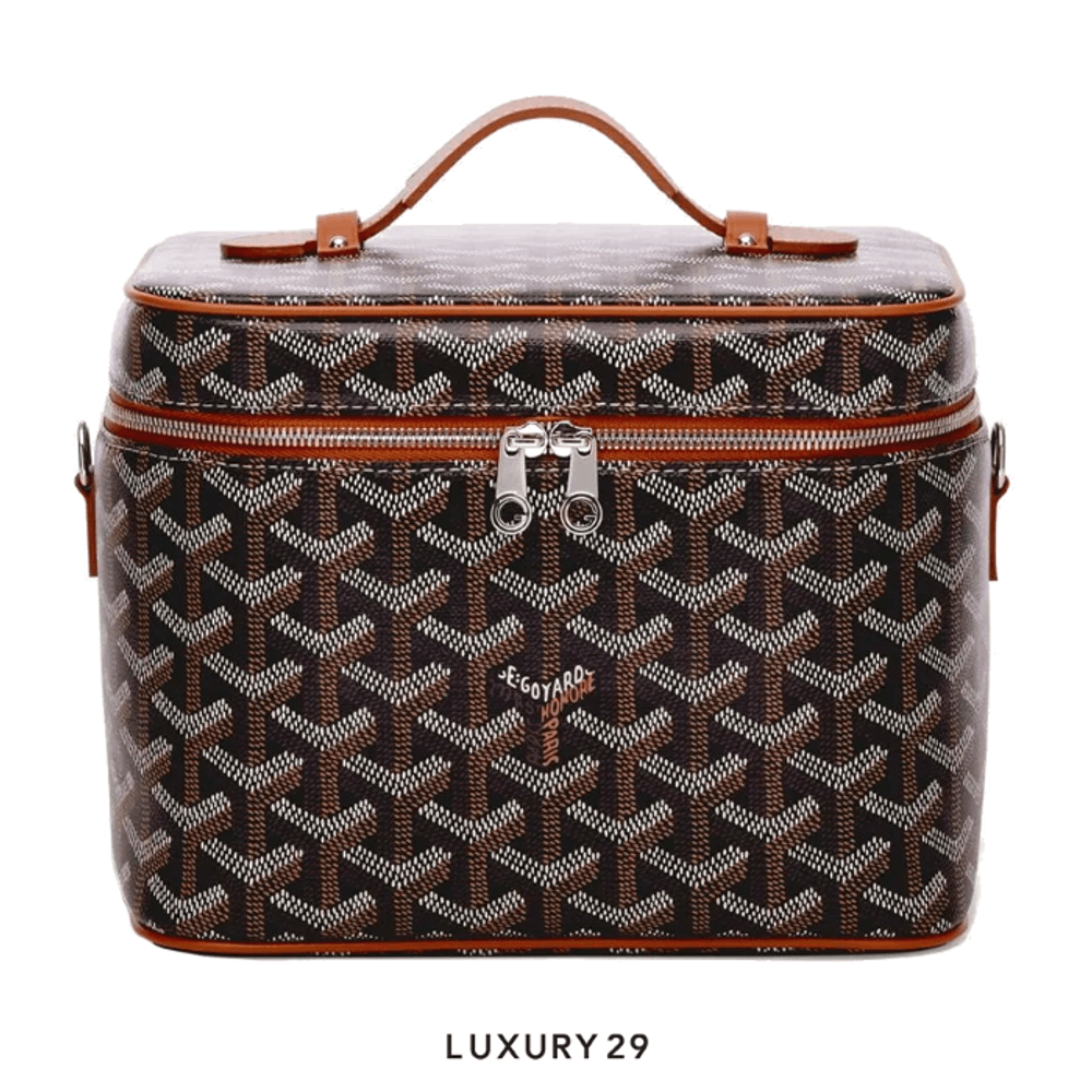 Goyard Muse Vanity Case Black & Tan(Small, Brown)