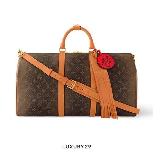 Louis Vuitton LV Keepall Bandouliere 50 Monogram Dust Coated