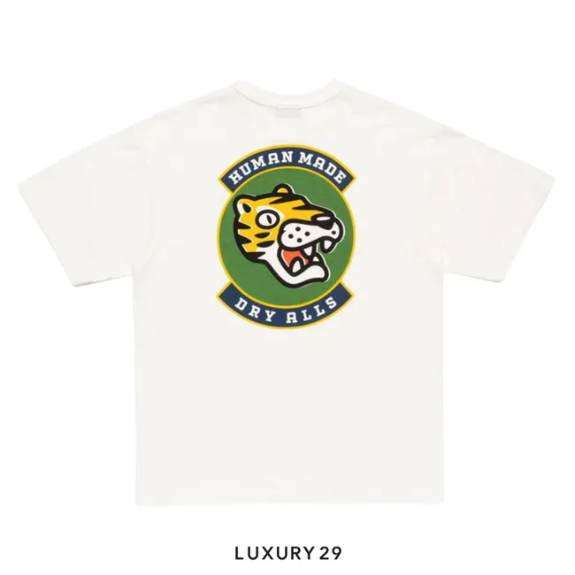 Human Made Dry Alls Tiger Head Graphic T-SHIRT White
