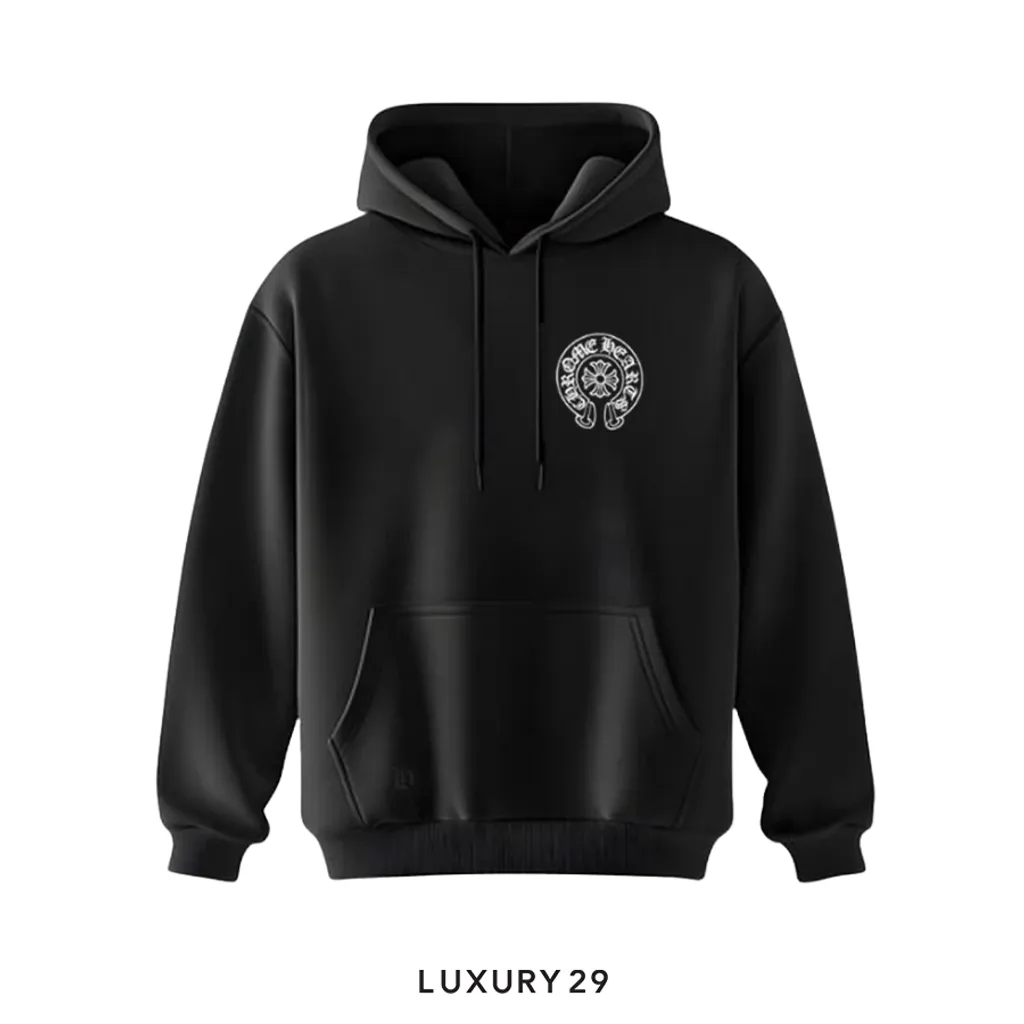 Chrome Hearts Tokyo HorseShoe Logo Hoodie Black(L, Black)