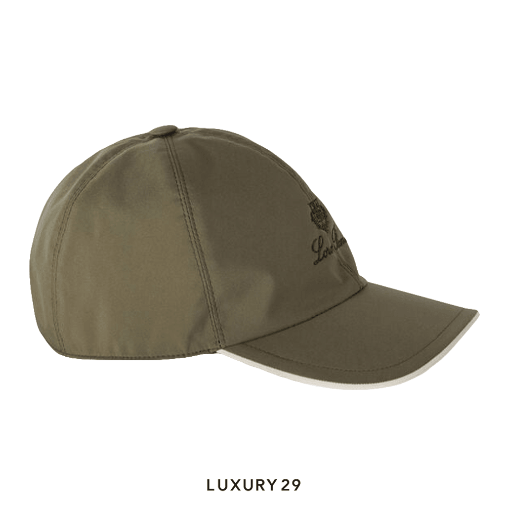 Loro Piana Baseball Cap Microfibre - Storm System Midnight Garden/Ivory(L, Green)