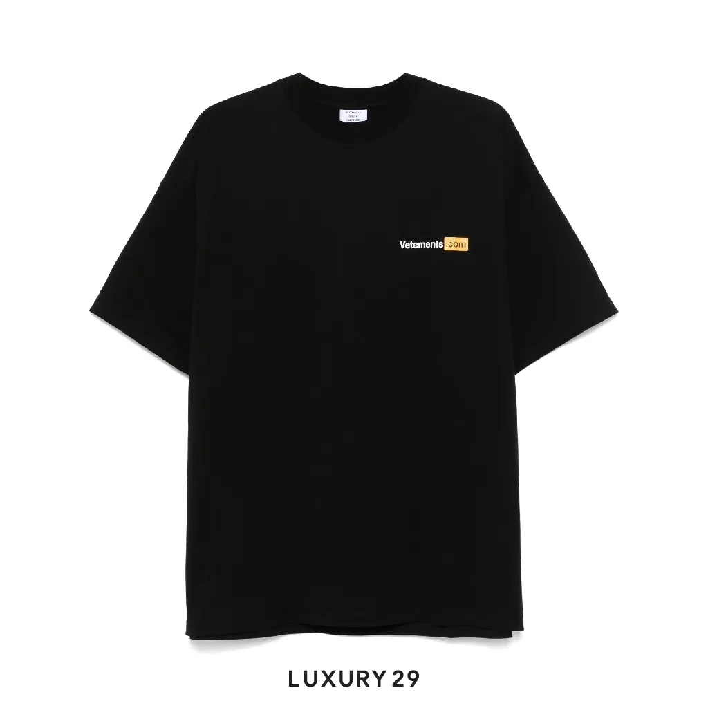 VETEMENTS Vetements.Com T-Shirt Black(M, Black)