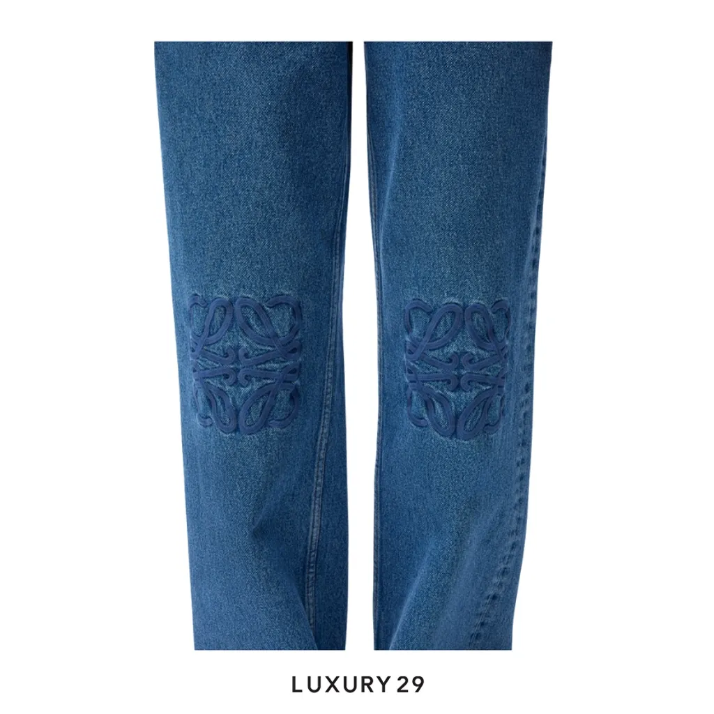 LOEWE Anagram baggy azul jeans(34, Blue)