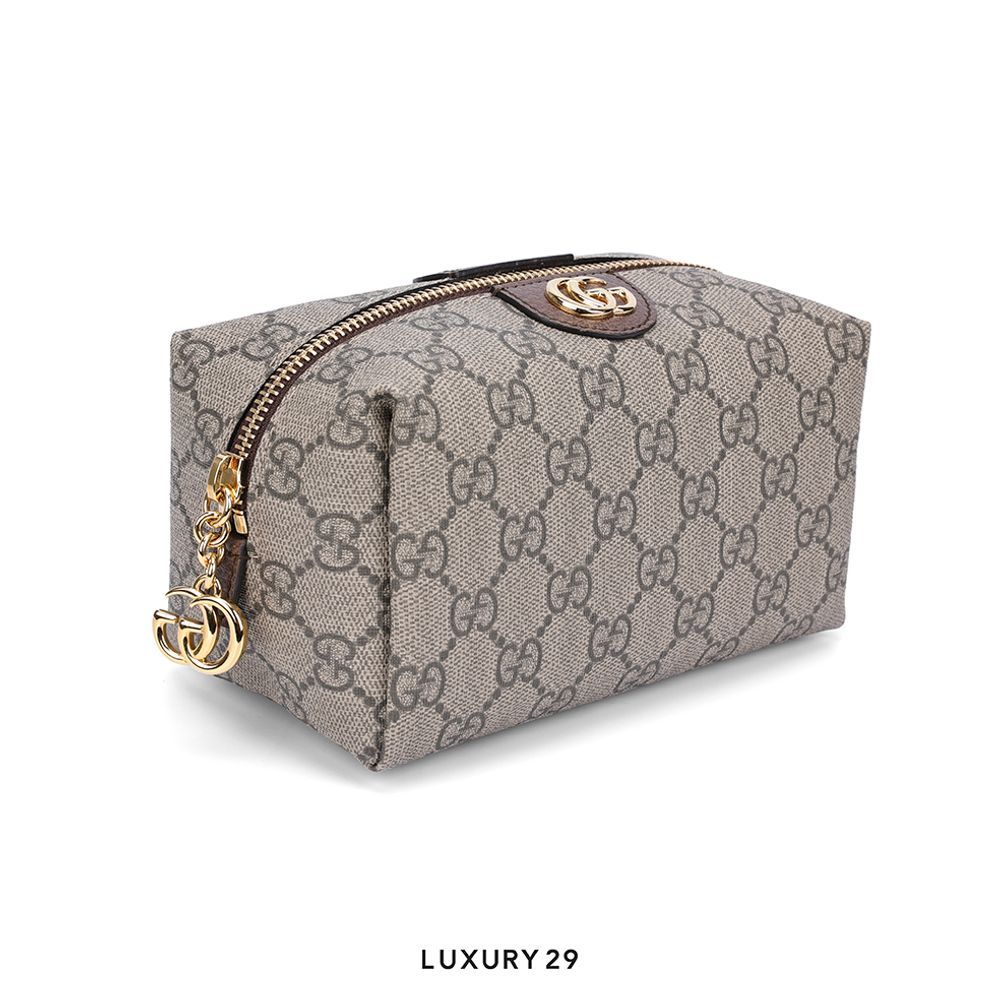Gucci Ophidia Cosmetic Case GG Supreme Small Beige/Ebony