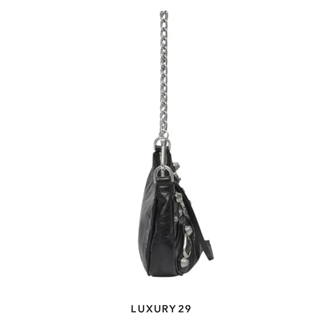 Balenciaga Le Cagole Mini Bag With Chain Black(Mini, Black)