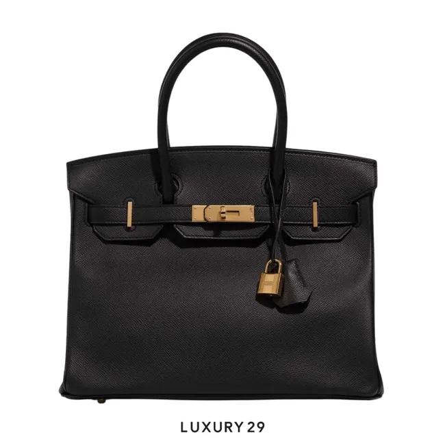 Hermes SAC Birkin 30 VEAU Epsom 89 Noir / W Stamp  (2024)