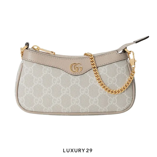 Gucci Ophidia mini bag Beige and white GG Supreme canvas