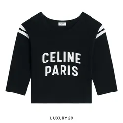 CELINE LOOSE T-SHIRT IN COTTON JERSEY BLACK / WHITE