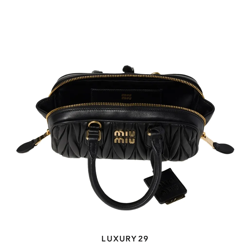 Miu Miu Arcadie matelasse nappa leather mini-bag Black(Mini, Black)