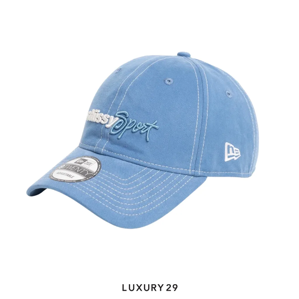STUSSY 9TWENTY STUSSY SPORT CAP BLUE(Free Size, Blue)