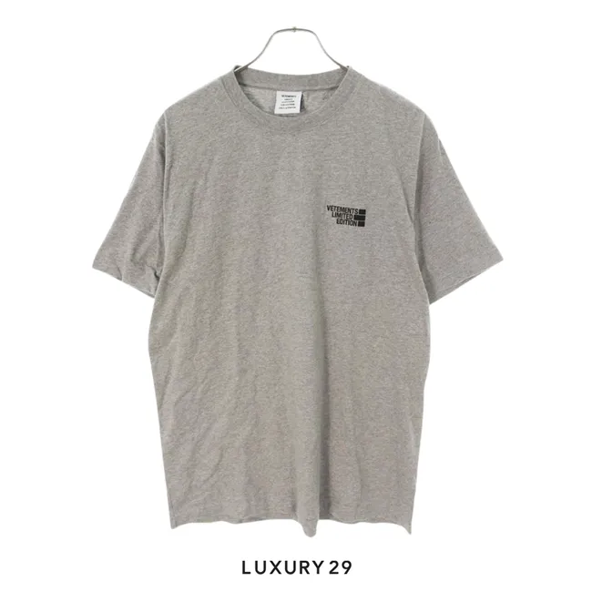 Vetements Limited Edition Short Sleeve T-Shirt Grey