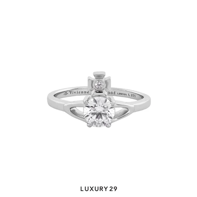 Vivienne Westwood Reina Petite Ring Platinum/White CZ