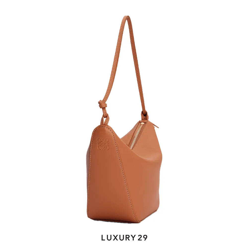 Loewe Mini Hammock Hobo Bag in Classic Calfskin Tan(Mini, Brown)