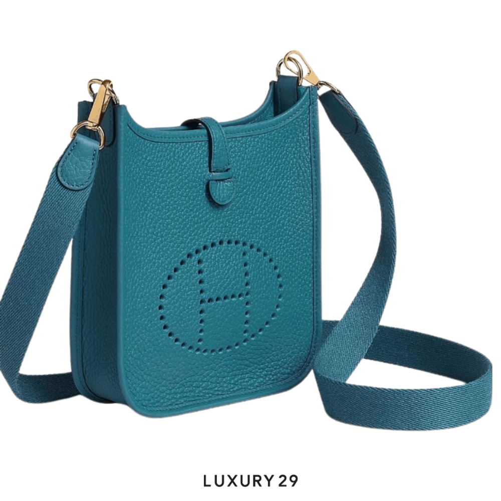 Hermes Evelyne 16 Amazone Bag New Bleu Jean(Small, Blue)