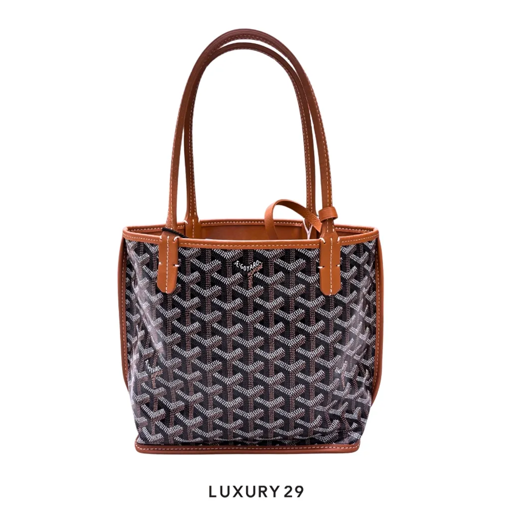 Goyard Anjou Mini Bag Black Tan(Mini, Brown)