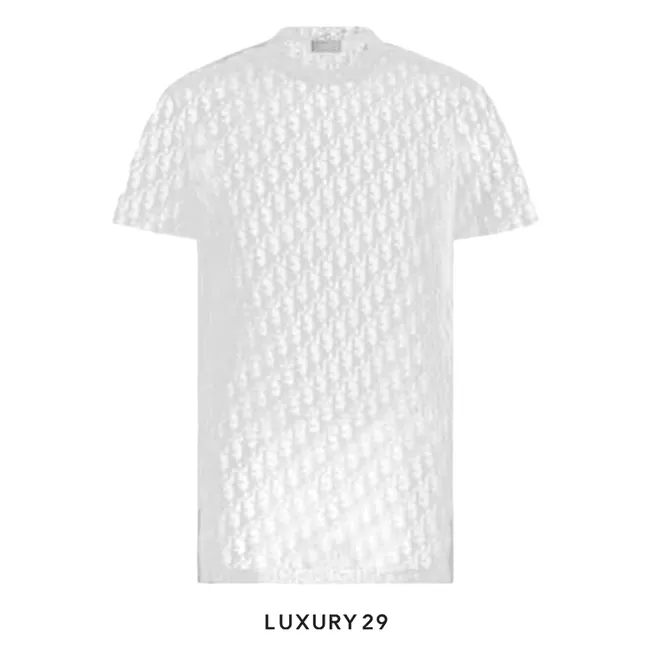 Dior Sheer Oblique T-Shirt White