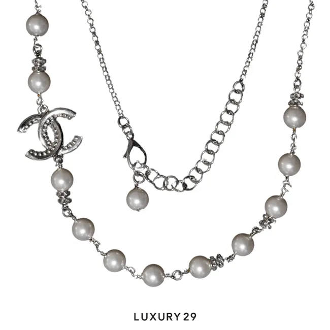 Chanel NECKLACE Jewelry Casual Style Blended Fabrics Initial