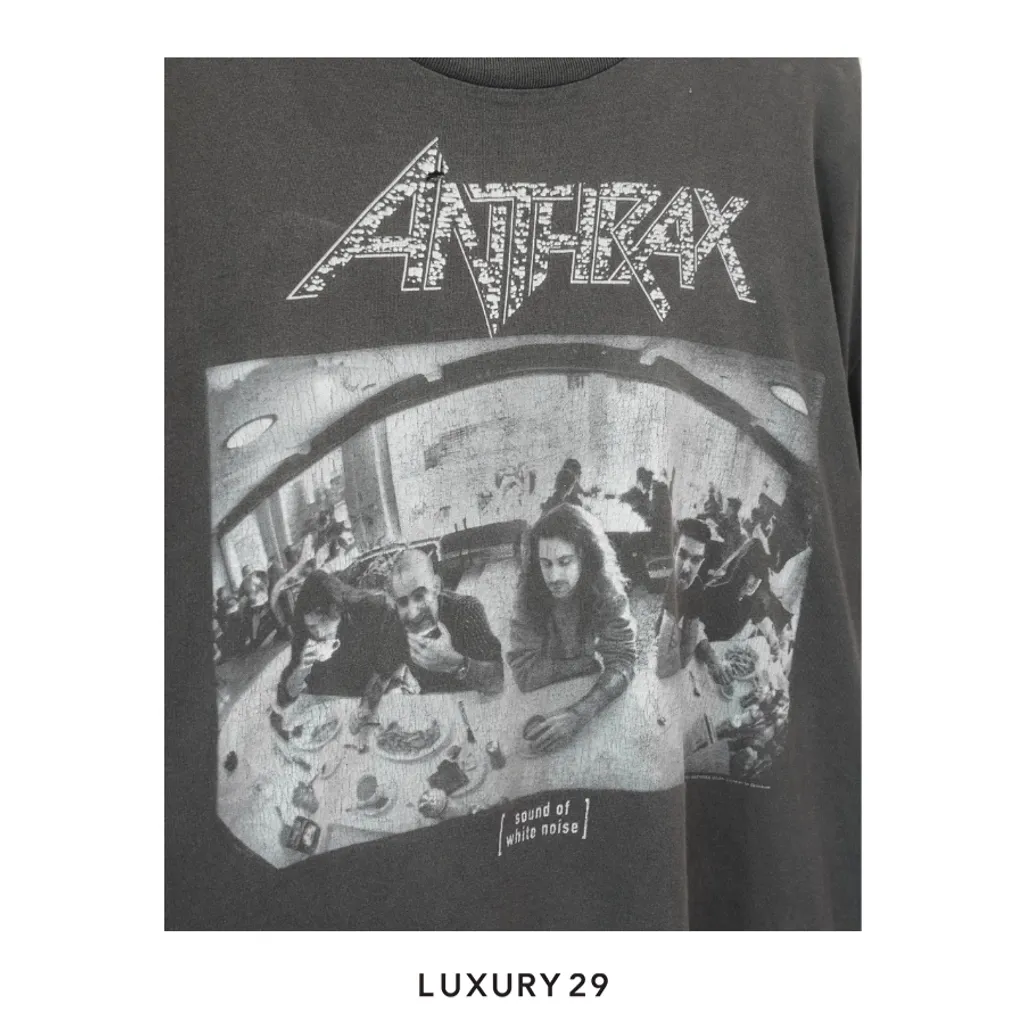 Not Applicable Vintage ANTHRAX NY 1998s' T-shirt Black(XL, Black)