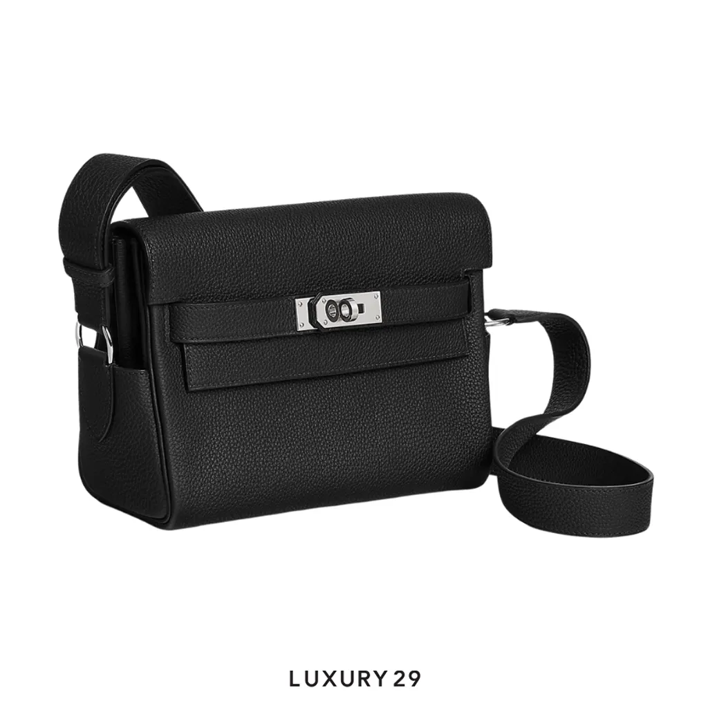 Hermes Sac Kelly Messenger PM Veau Togo 3Y Caban K Stamp(2025) Noir(Small, Black)