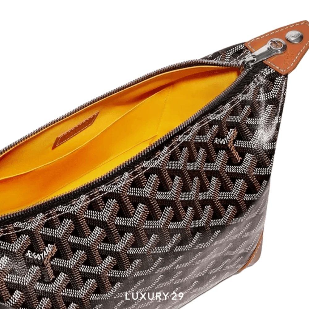 Goyard Bowling 25 Toiletry Bag Black & Tan(Small, Black)