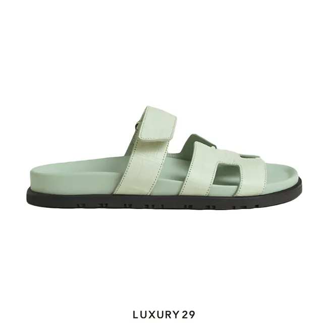 Hermes Sandal Femme Chypre Alli Missi Brilliant Vert