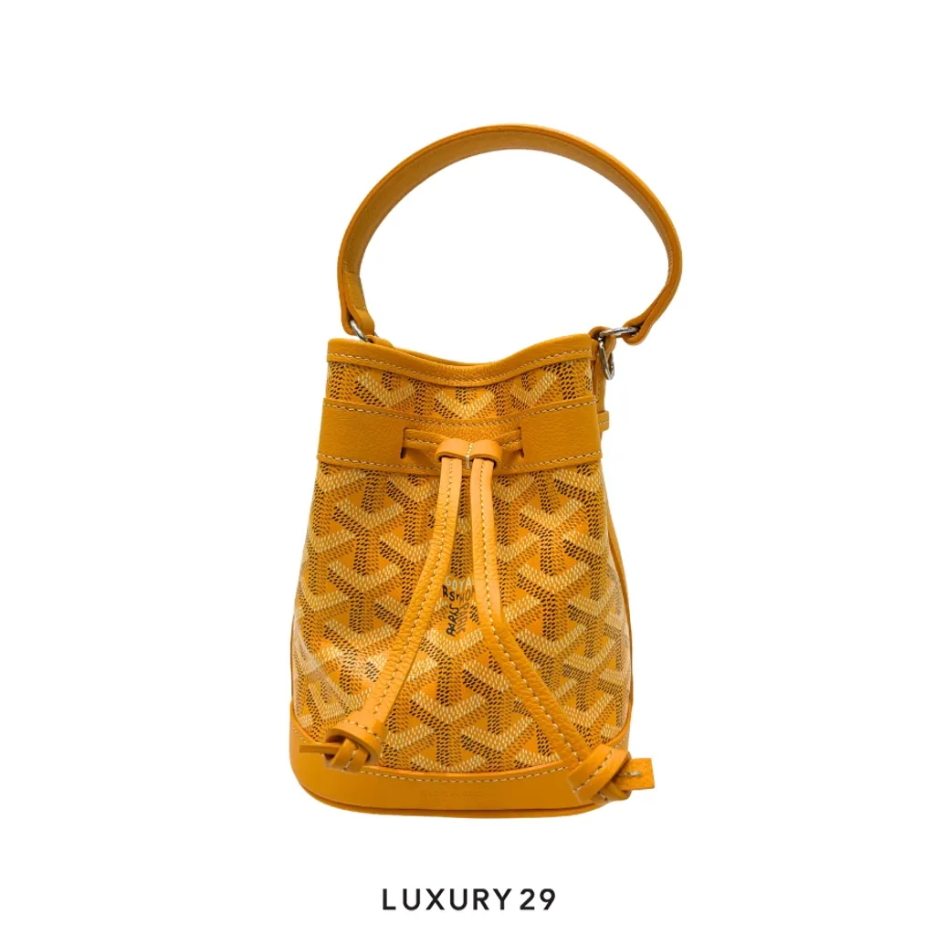 Goyard Petit Flot Mini bucket Bag Yellow(Mini, Yellow)