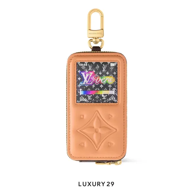 Louis Vuitton LV Music Key Holder and Bag Charm Brown
