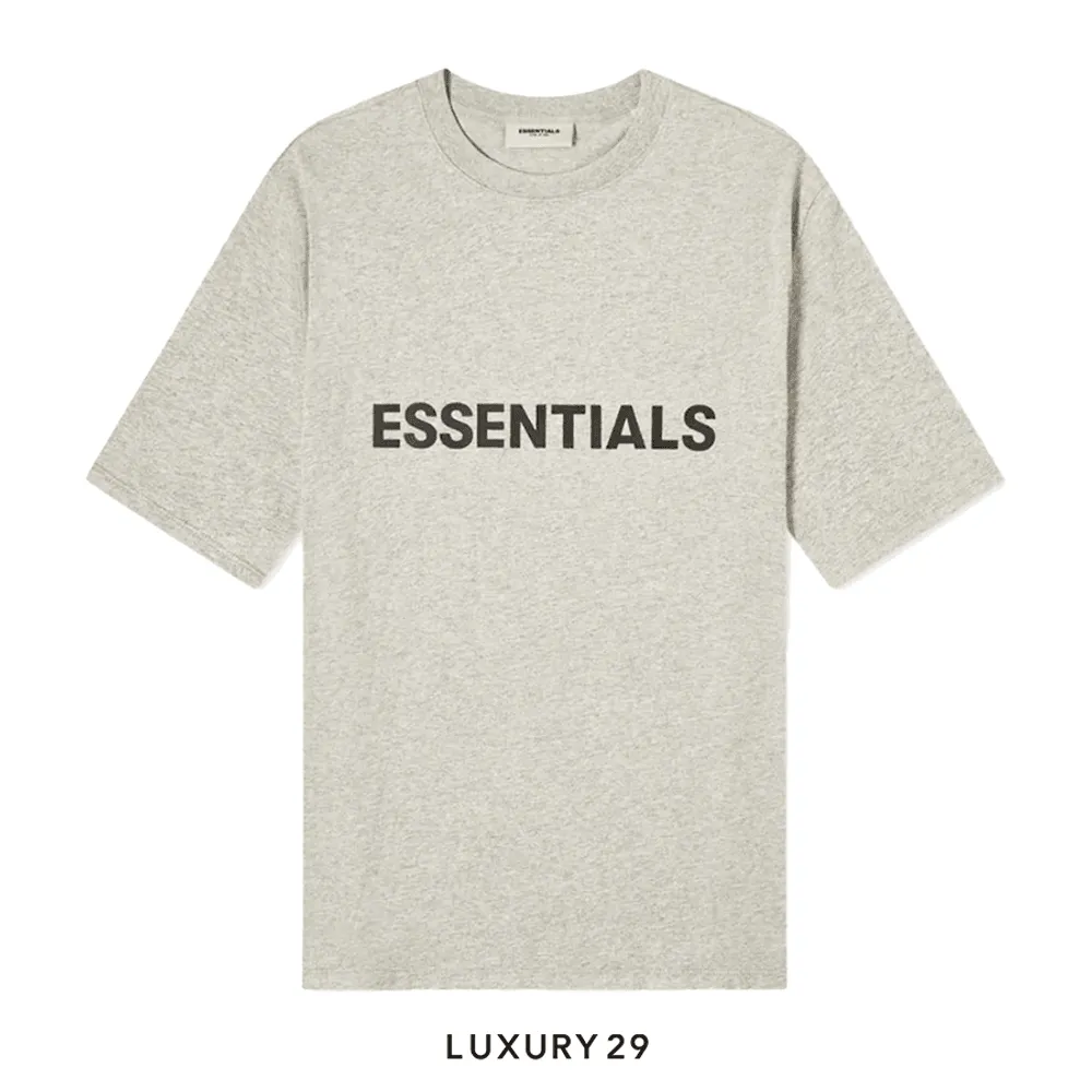 Essentials Fear Of God T-Shirt Heather Oatmeal(XS, Grey)