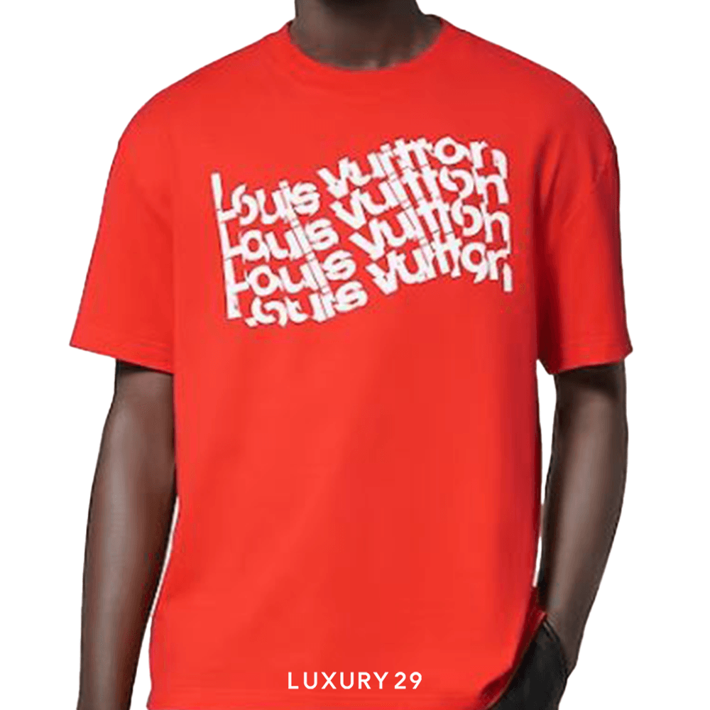 Louis Vuitton LV Short-Sleeved Cotton T-Shirt(L, Orange)