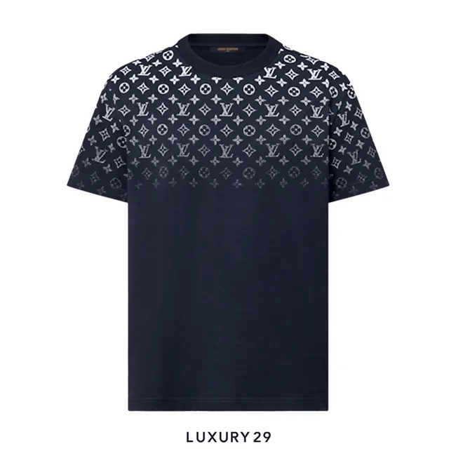 Louis Vuitton LV Gradient Cotton T-Shirt Navy Blue