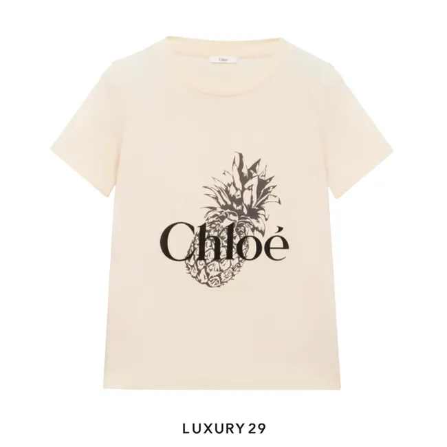 Chloe Baby fit logo T-shirt in cotton jersey Tender Peach