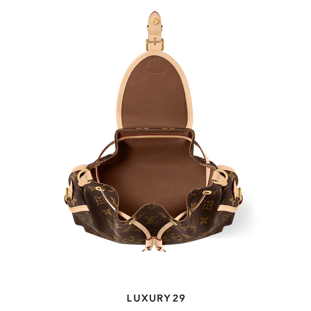 Louis Vuitton LV Odyssee bag Canvas Decorated with cowhide leather Brown(Small, Brown)