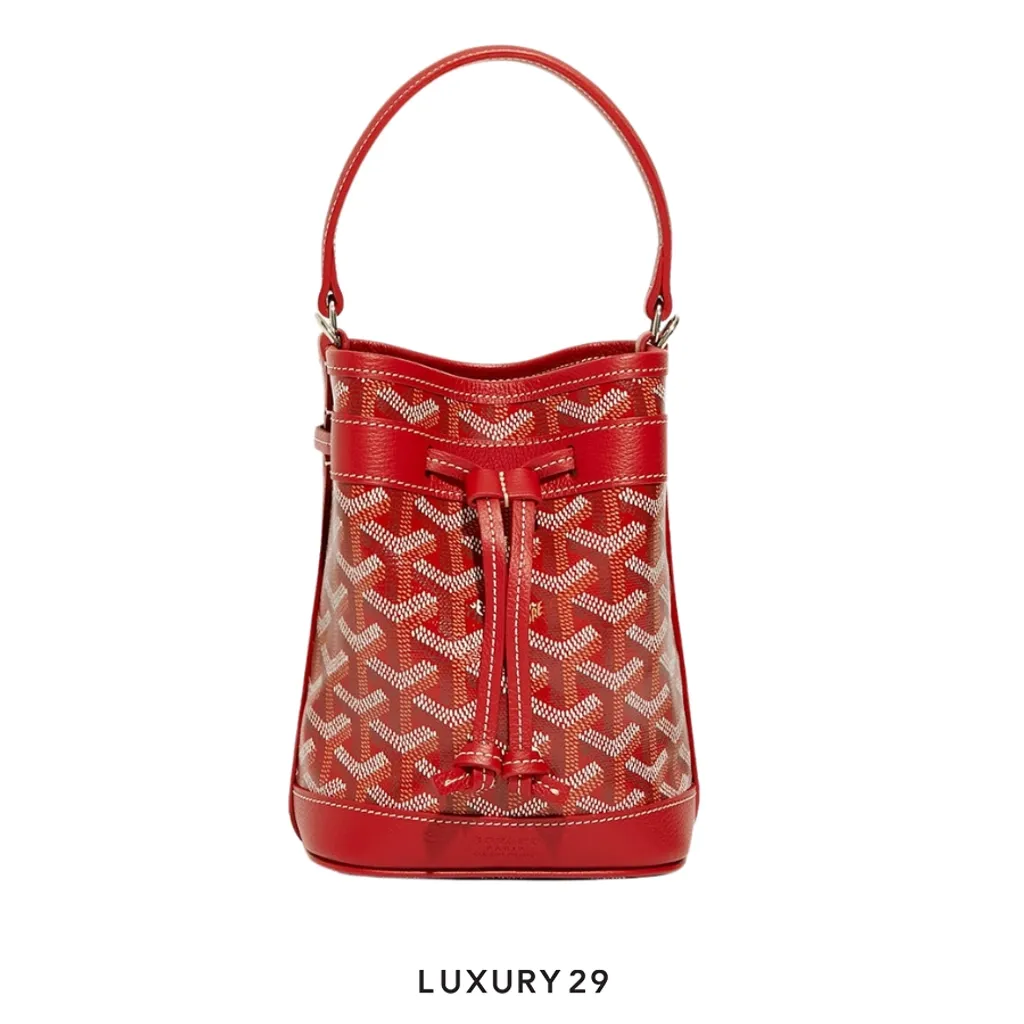 Goyard Petit Flot Mini bucket Bag Red(Mini, Red)