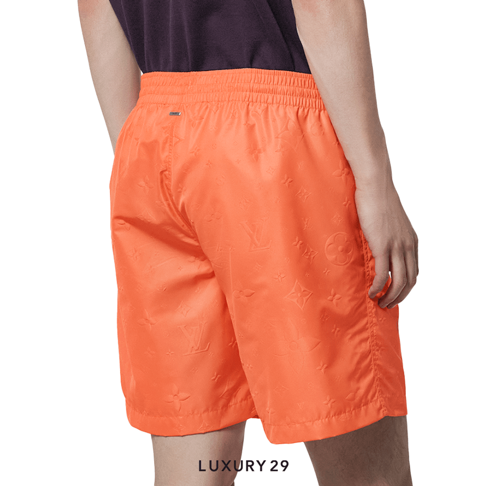 Louis Vuitton LV Monogram Nylon Swim Board Shorts Peach