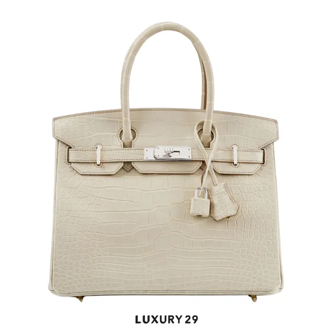 Hermes Sac Birkin Selier 30 Beton Alligator Mississippiensis Mat / W Stamp  (2024)