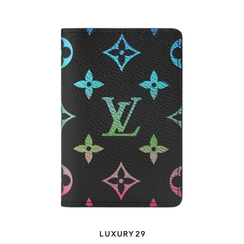 Louis Vuitton LV Pocket Organizer Monogram Iridescent Black(Small, Black)