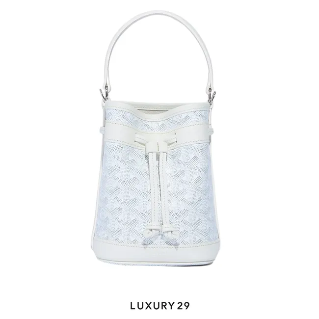 Goyard Petit Flot Mini bucket Bag White