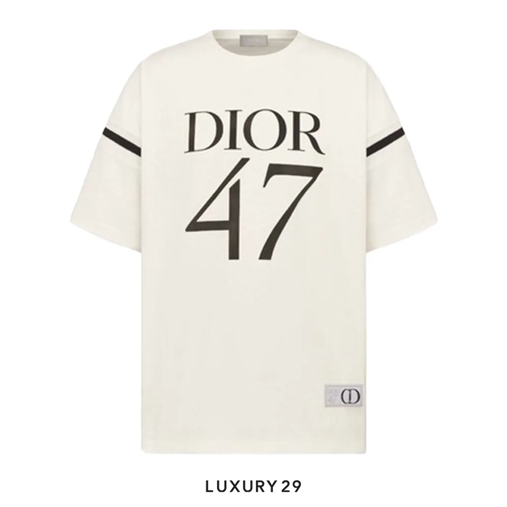 Dior Oversized T-Shirt Blanc Slub Cotton Jersey(S, White)