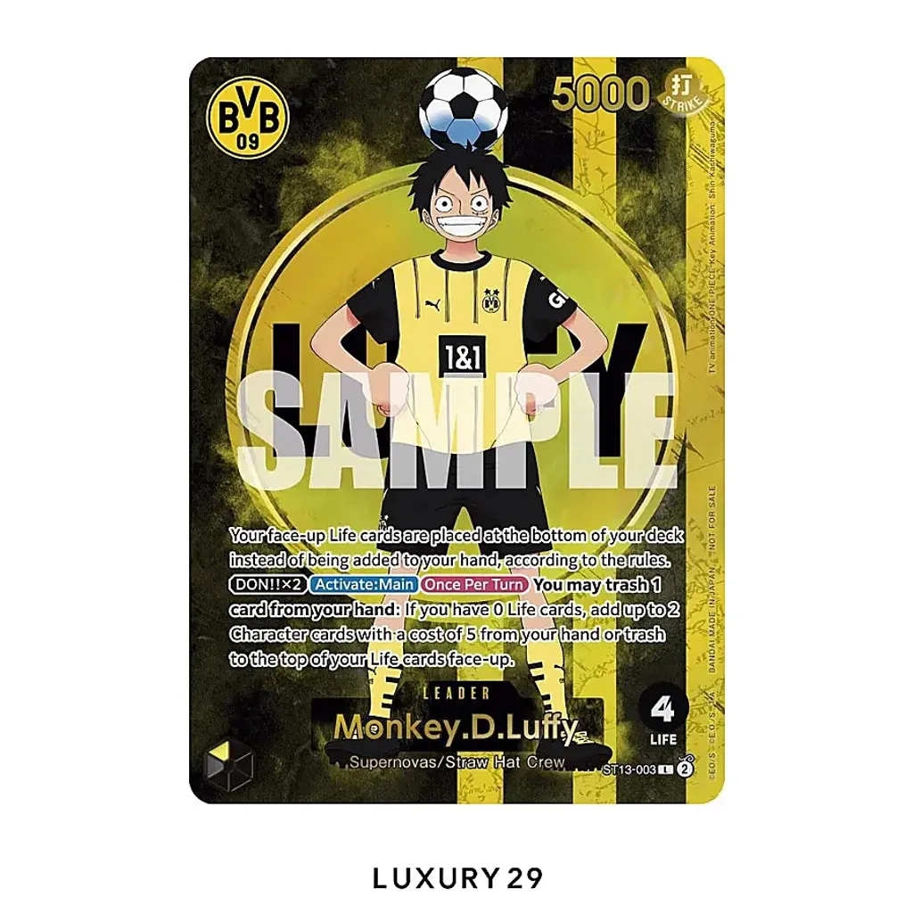 One Piece Promotion Cards Monkey.D.Luffy (BVB x One Piece Campaign) (BGS10)(Small, Yellow)