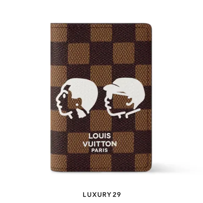 Louis Vuitton LV Pocket Organizer Wallet Damier Phriendship Canvas Brown