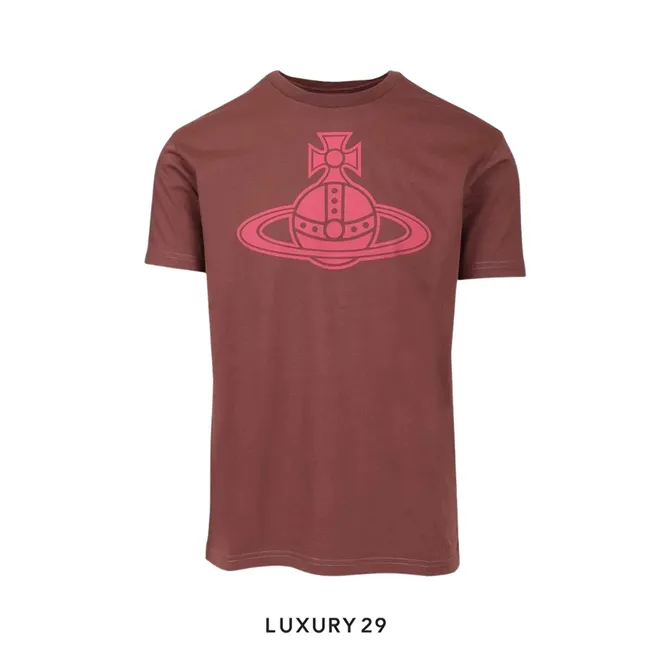 Vivienne westwood Cotton orb print short-sleeve t-shirt Brown