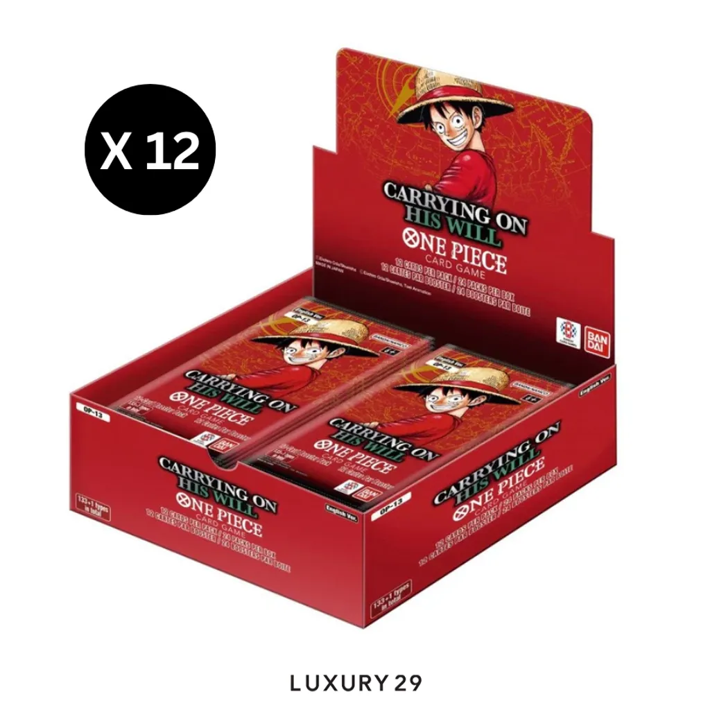One Piece Card Game "Carrying On His Will" contains 12 Booster Boxes (OP-13)  Booster Box(Small, Red)